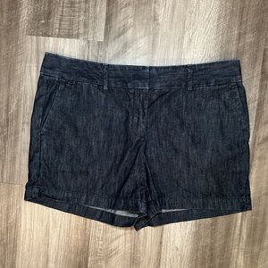 Ann Taylor LOFT Dark Wash Denim Style The Riviera Shorts - 8